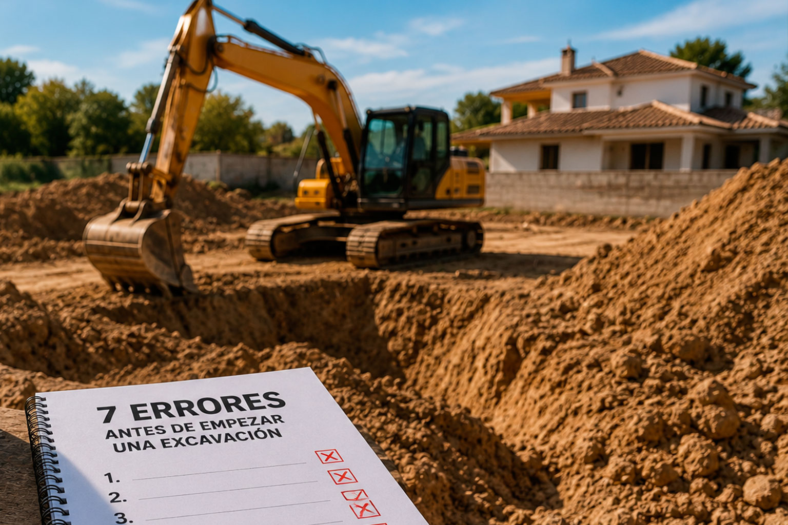 Errores comunes antes de empezar una excavación